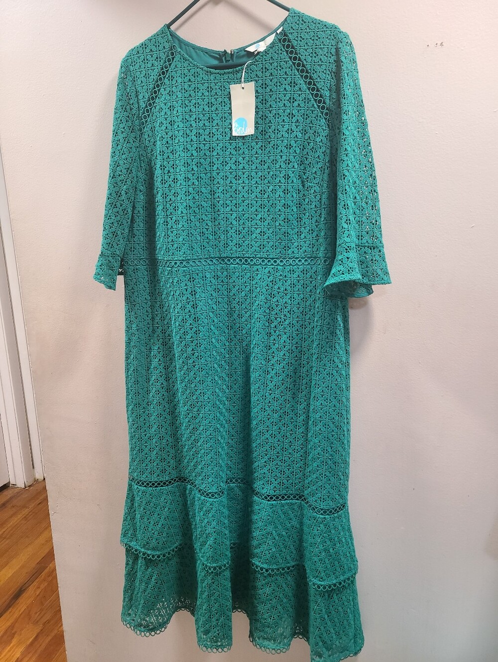 Boden Green Lana Lace Midi Dress Plus Size 18